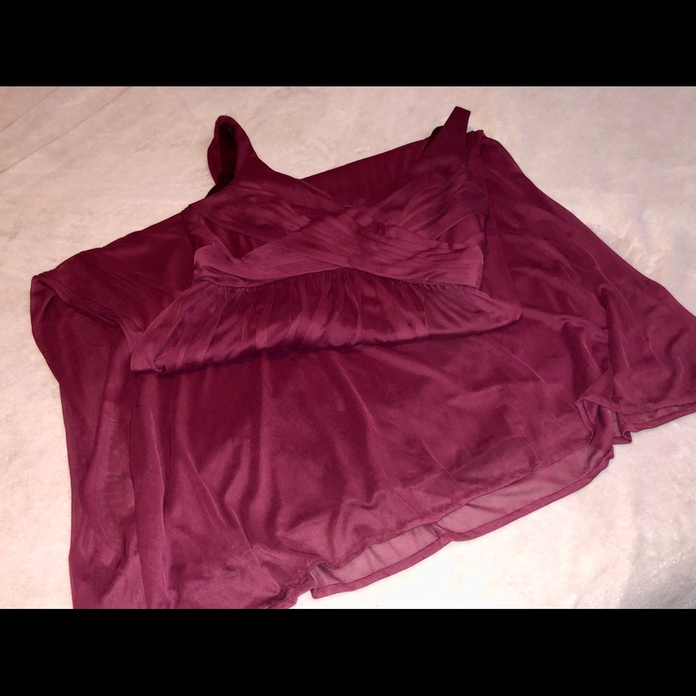 David’s Bridal Bridesmaid Dress | Wine | Size: 12